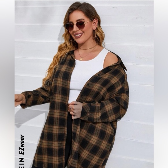 SHEIN Tops - SHEIN Flannel